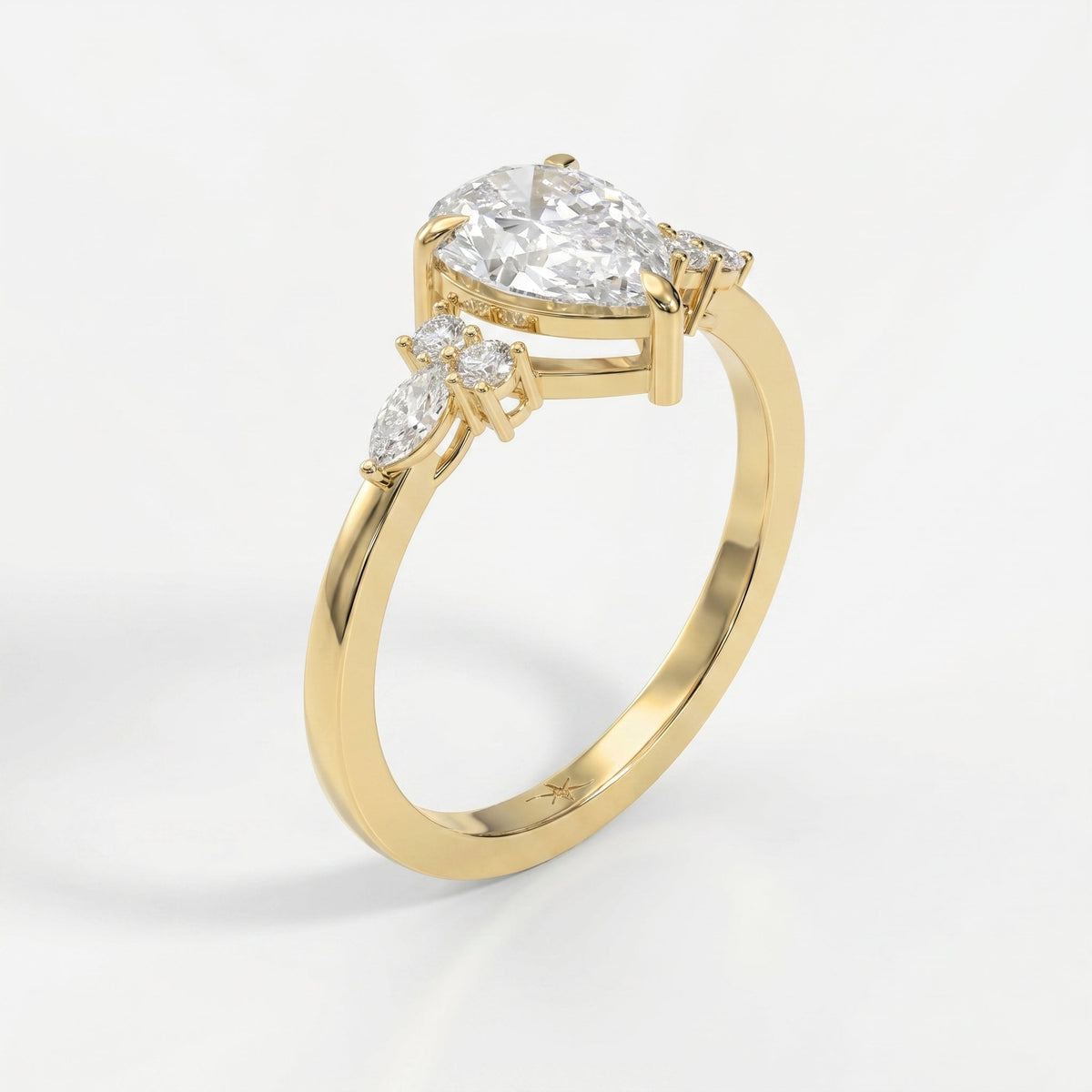 Teardrop Grace Pear Ring, view 3