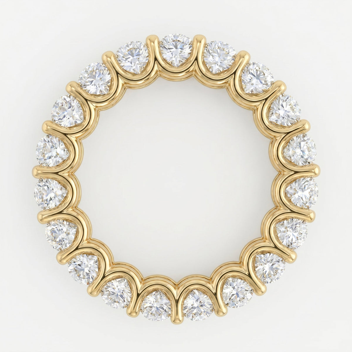 Cushion Cut Diamond Full Eternity Wedding Ring, view 5
