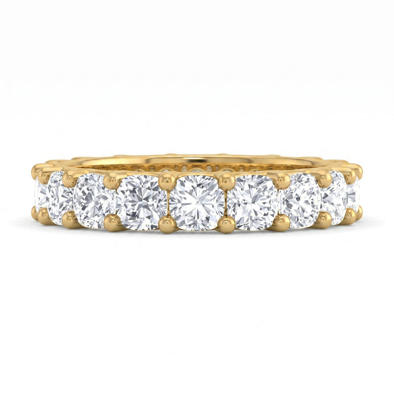 Cushion Cut Diamond Full Eternity Wedding Ring, view 1