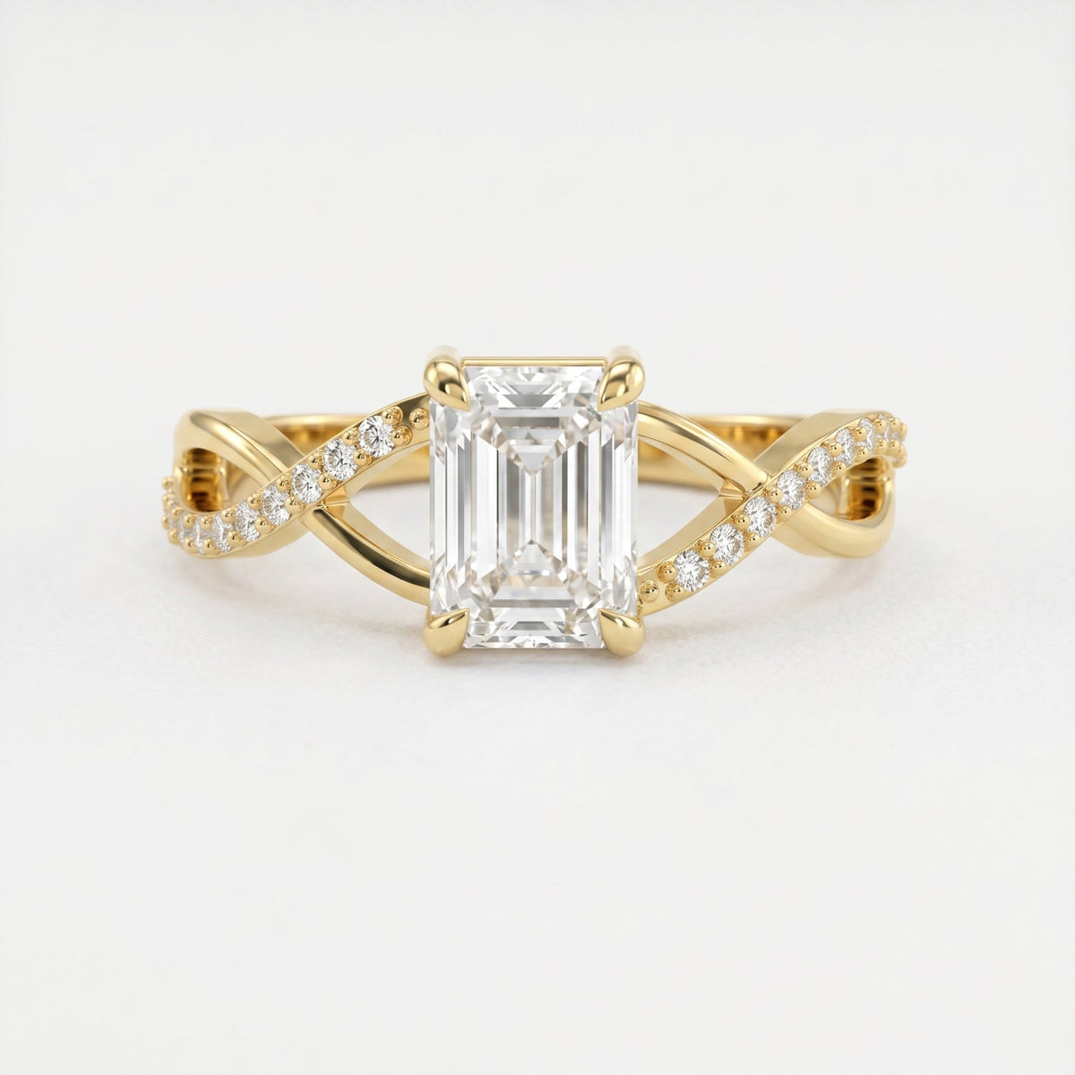 Pure Flow Emerald Ring, view 1