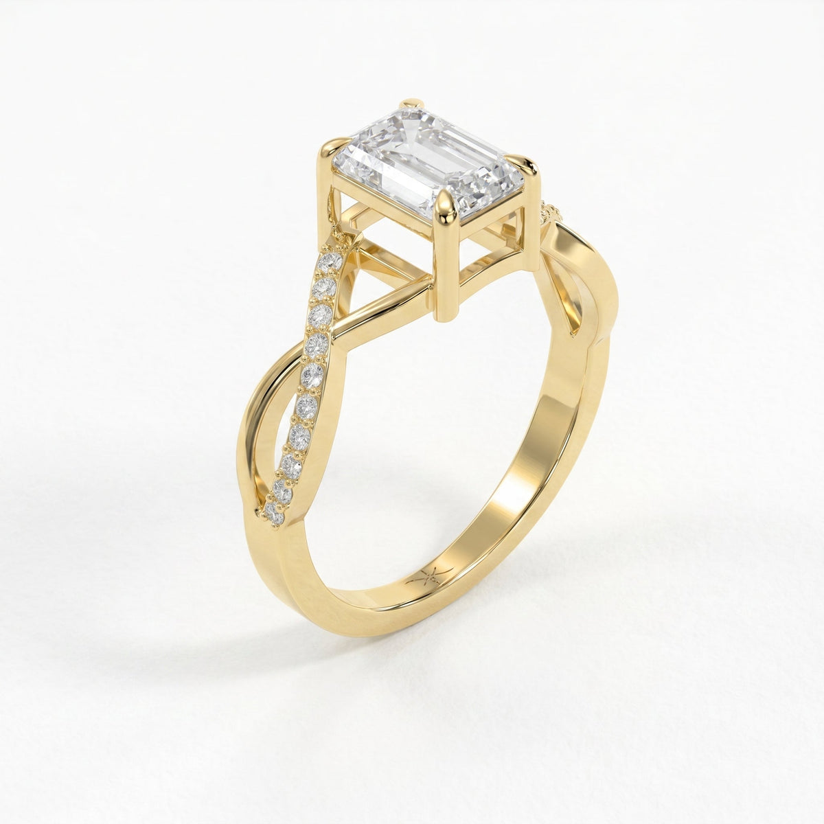 Pure Flow Emerald Ring, view 5