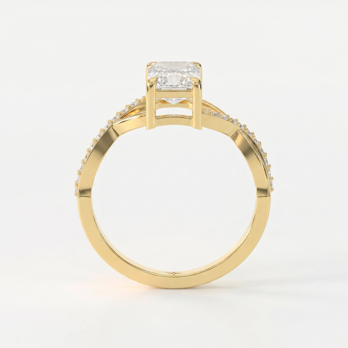 Pure Flow Emerald Ring, view 7