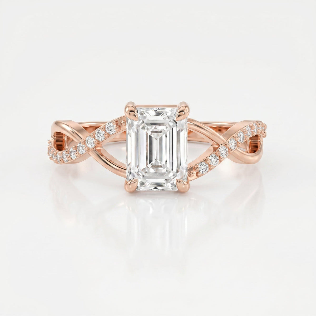 Pure Flow Emerald Ring, view 4