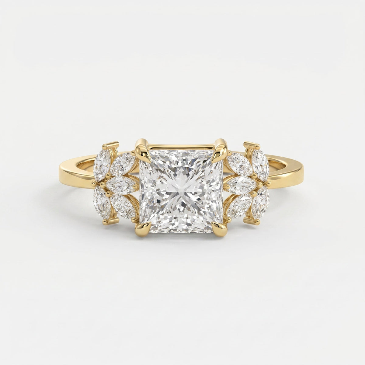 Bloom crest Princess Ring, view 1