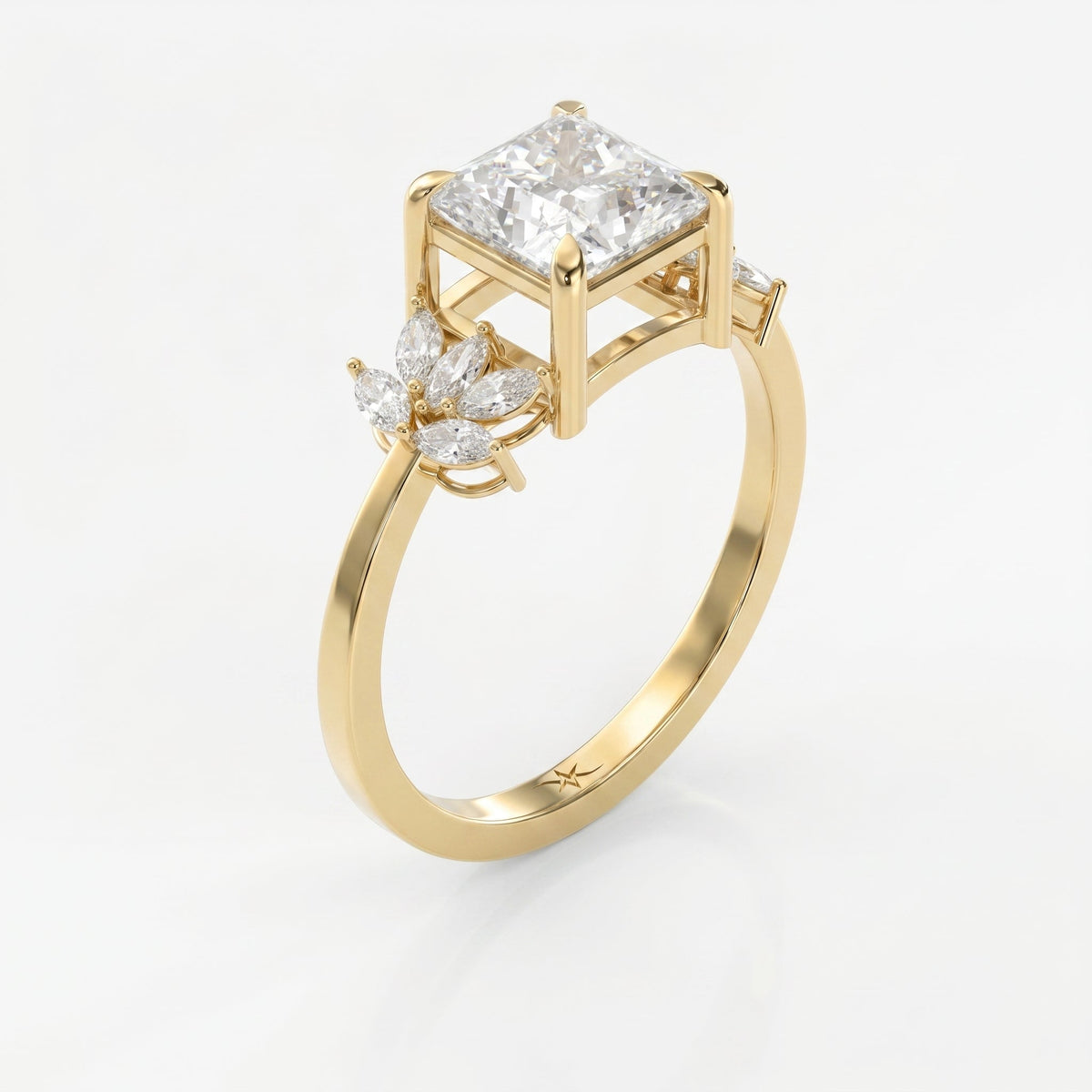 Bloom crest Princess Ring, view 5