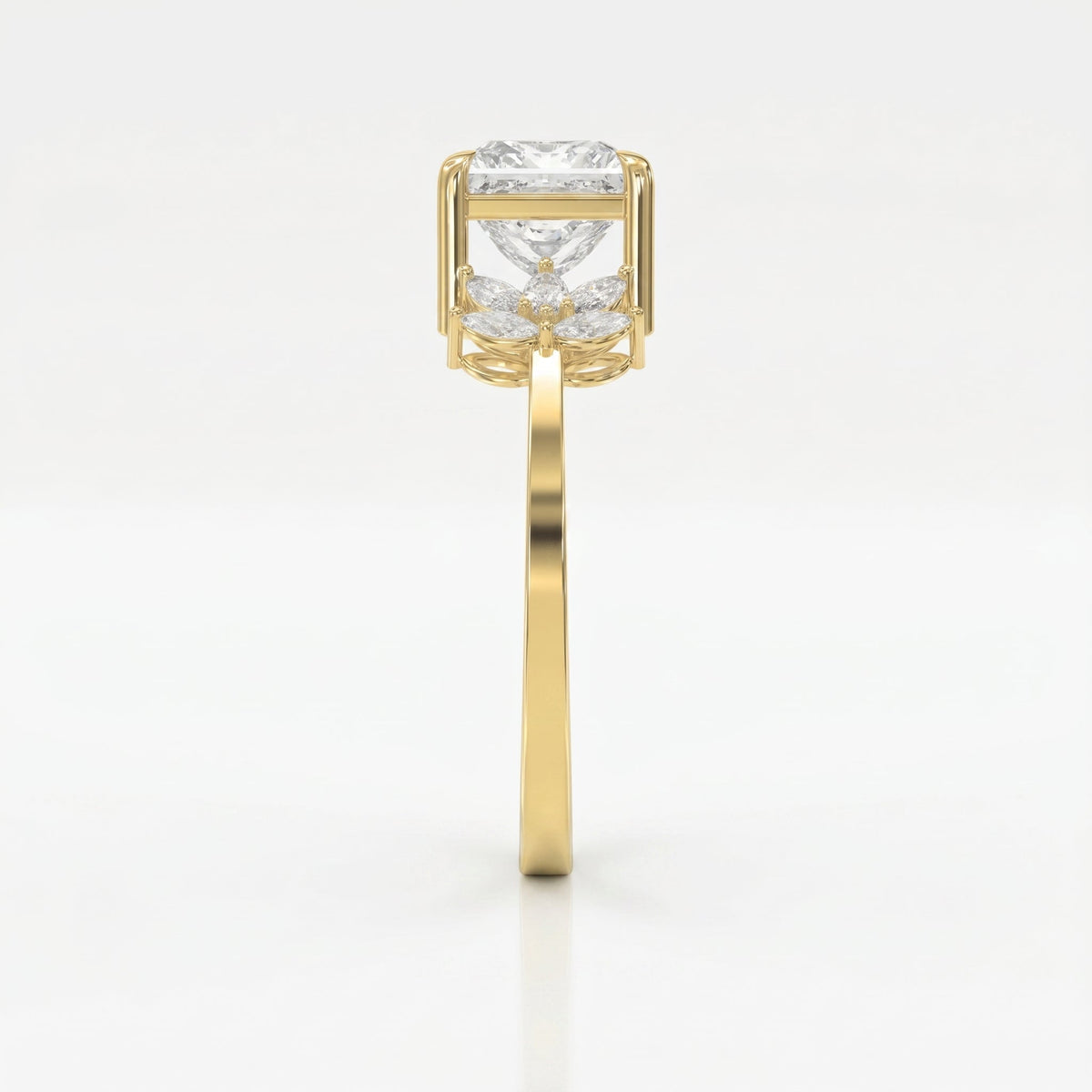 Bloom crest Princess Ring, view 6