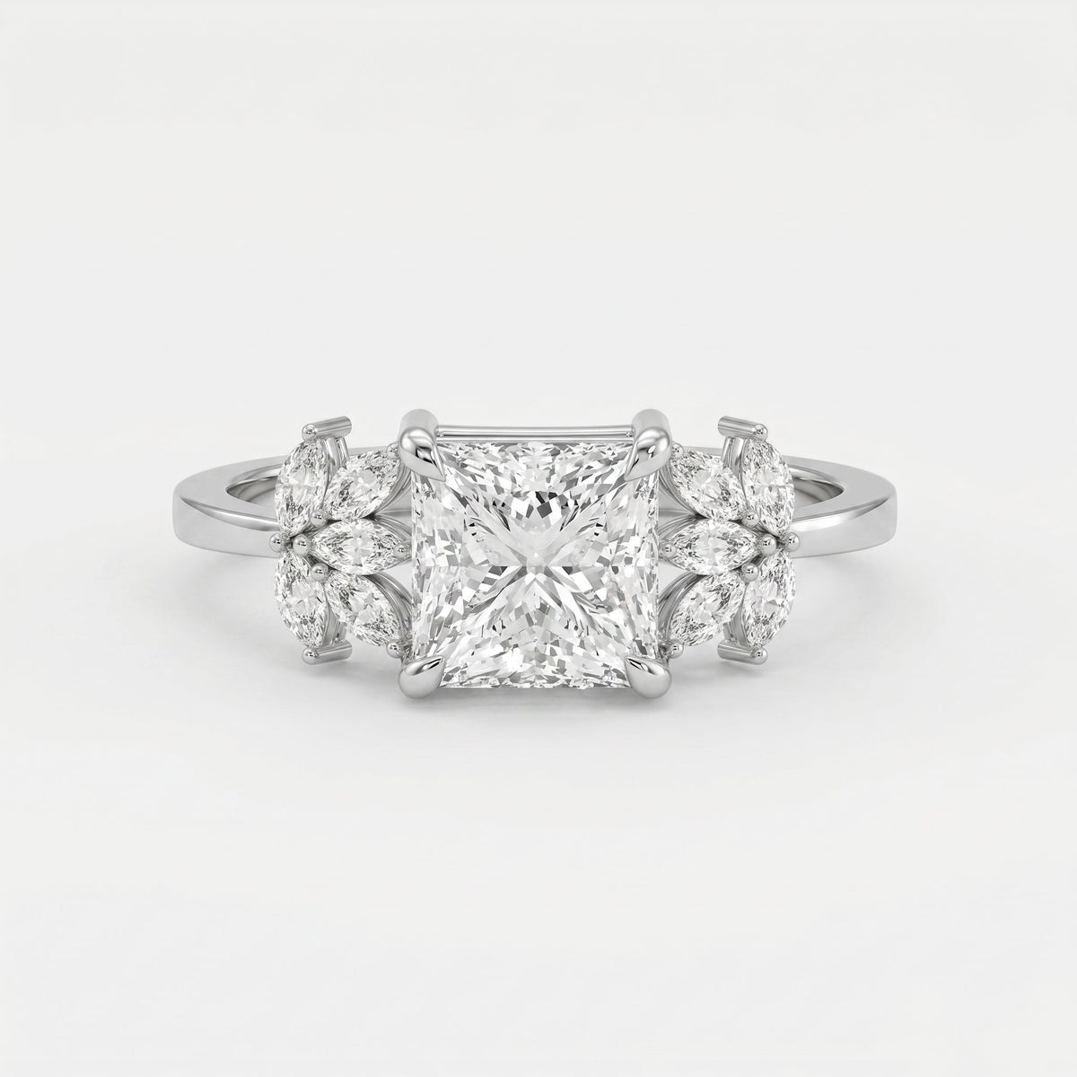 Bloom crest Princess Ring, view 3