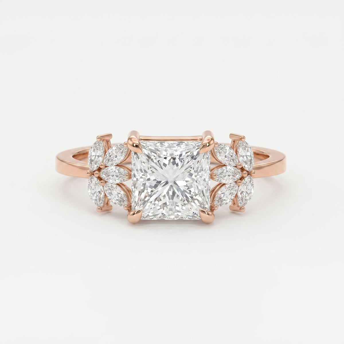 Bloom crest Princess Ring, view 4