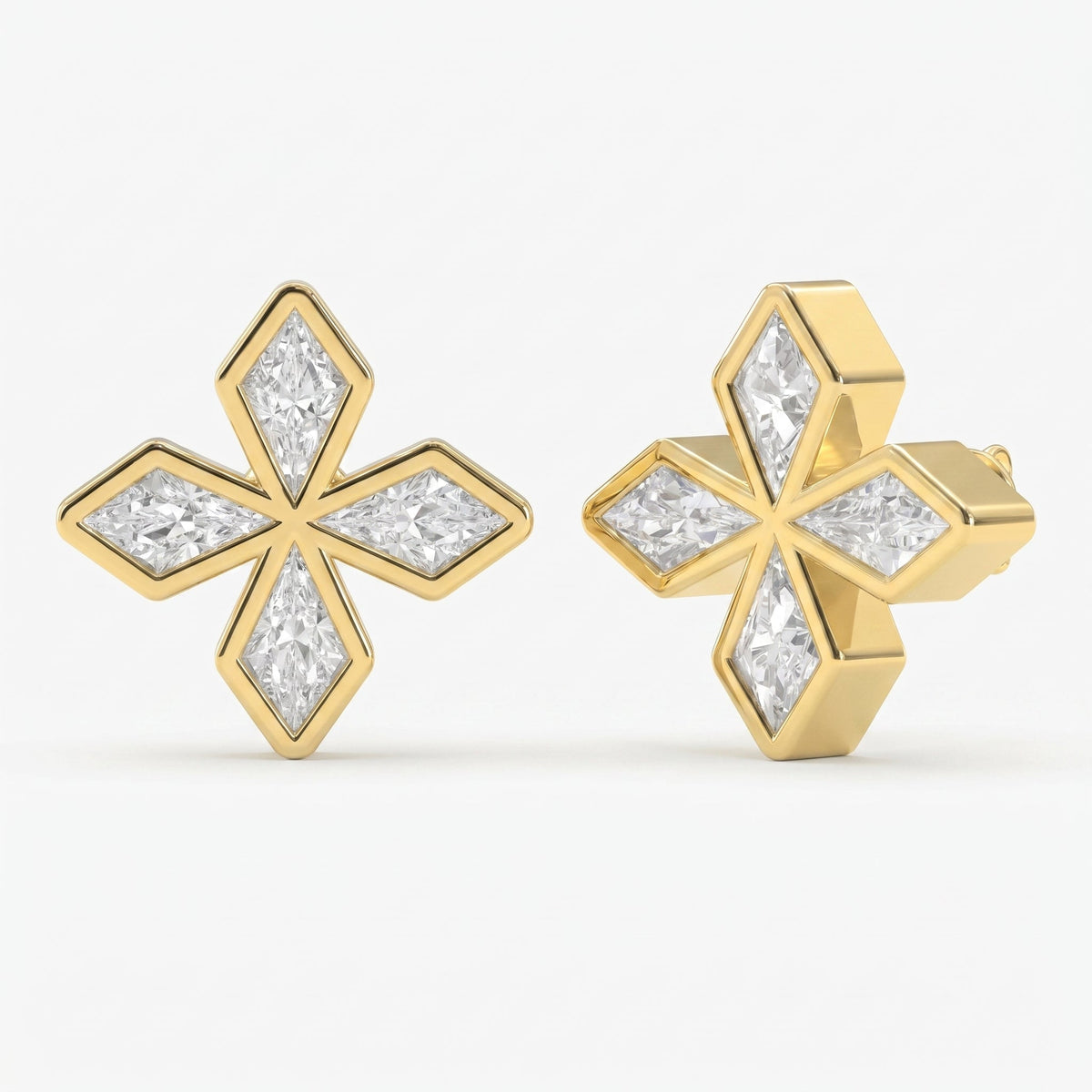 Kite Diamond Celestial Fashion Earrings, view 3