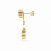 Pear Diamond Regal Teardrop Chandelier Fashion Earrings, view 5