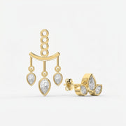 Pear Diamond Regal Teardrop Chandelier Fashion Earrings, view 7