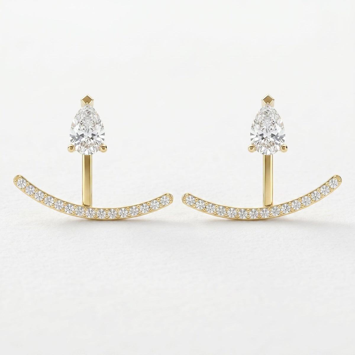 Diamond Curve Bar Fashion Earring, view 1