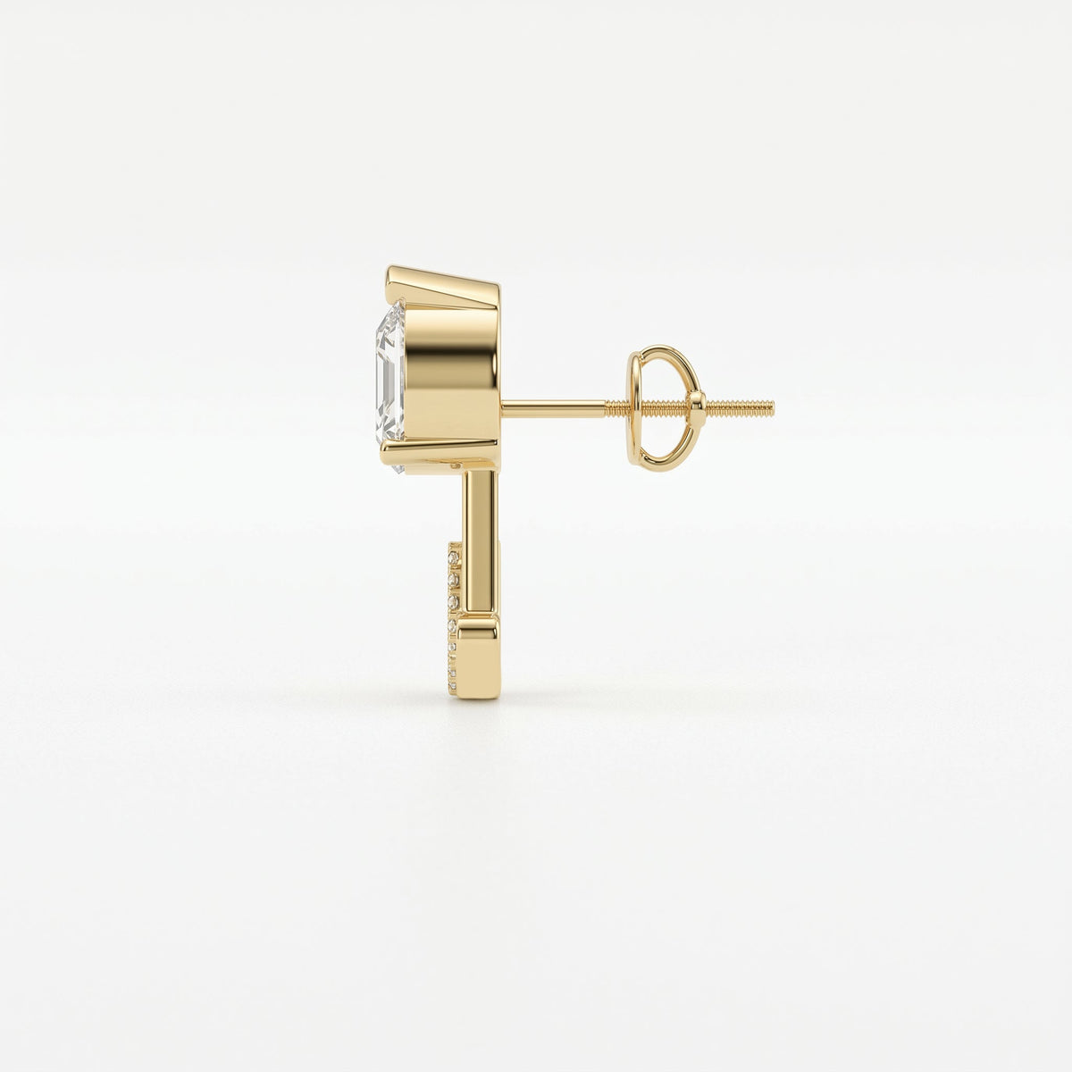 Diamond Curve Bar Fashion Earring, view 6