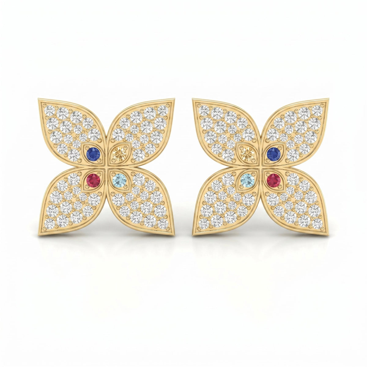 Chromatic Clover Fashion Earrings, view 1