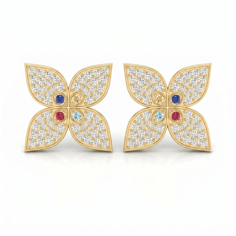 Chromatic Clover Fashion Earrings, view 1