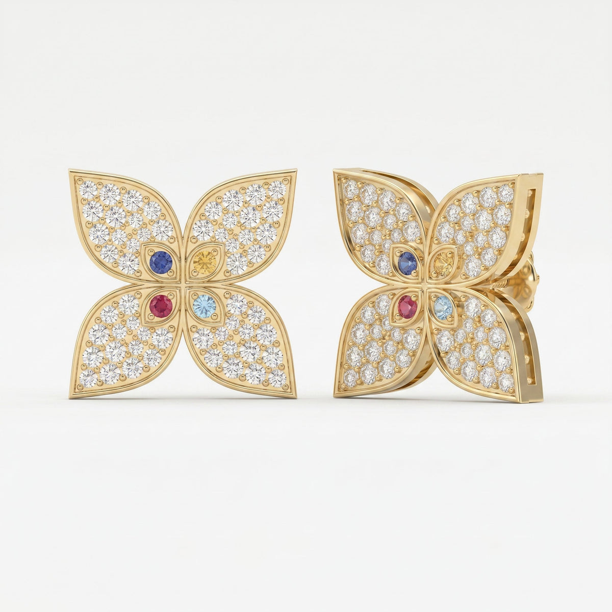 Chromatic Clover Fashion Earrings, view 5
