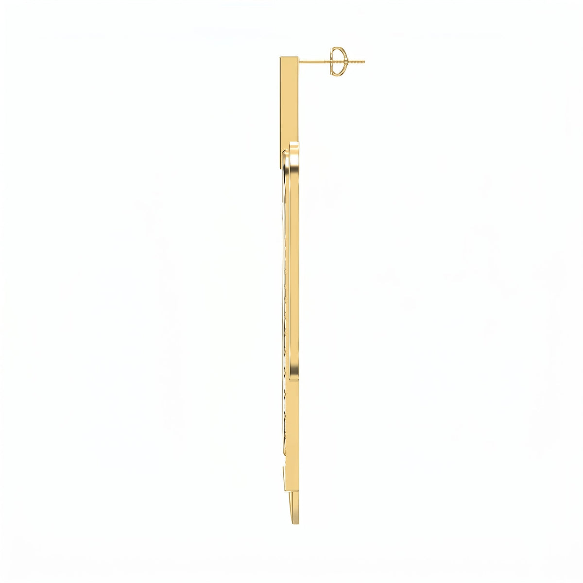 Baguette & Round Diamond Long Statement Fashion Earrings, view 4