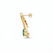 Green Gemstone Trance Pavé Fashion Earrings, view 6