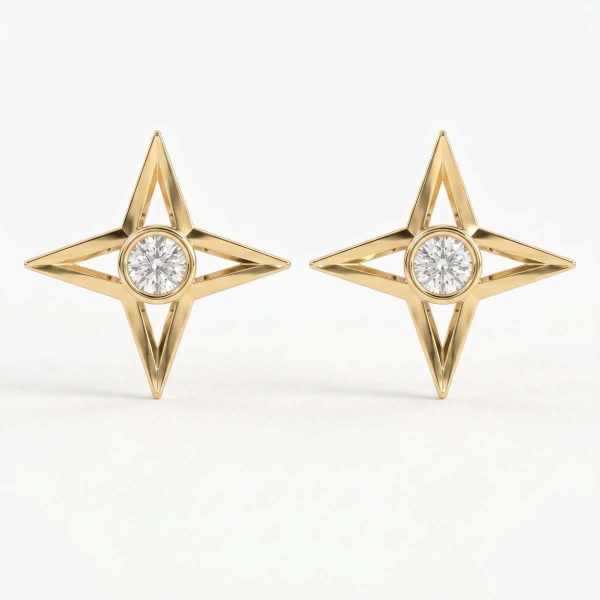 Round Diamond Celestial Sparkle Fashion Earrings, view 1