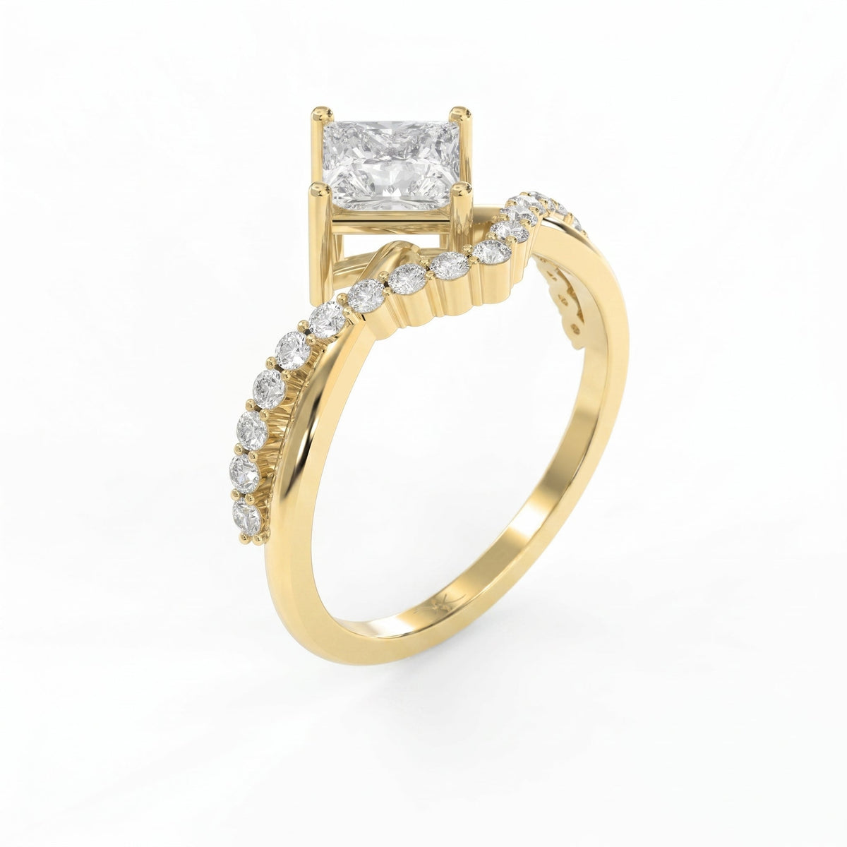 Axis Embrace Princess Diamond Ring, view 3