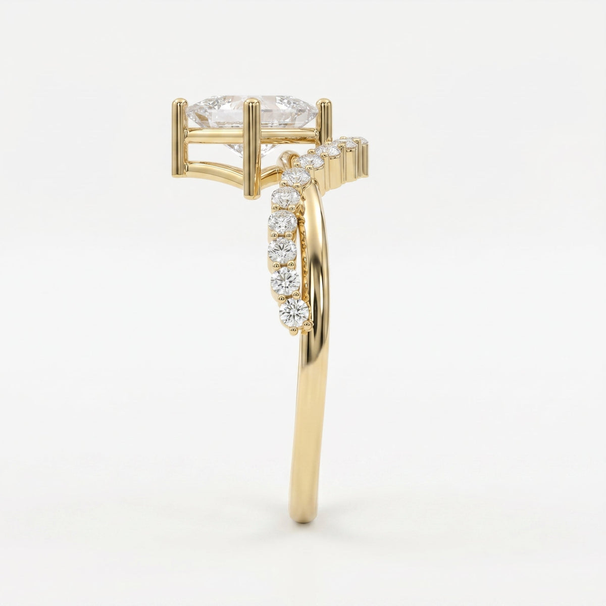 Axis Embrace Princess Diamond Ring, view 4