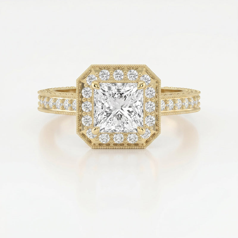 Princess Diamond Shape Vintage Ring, view 1