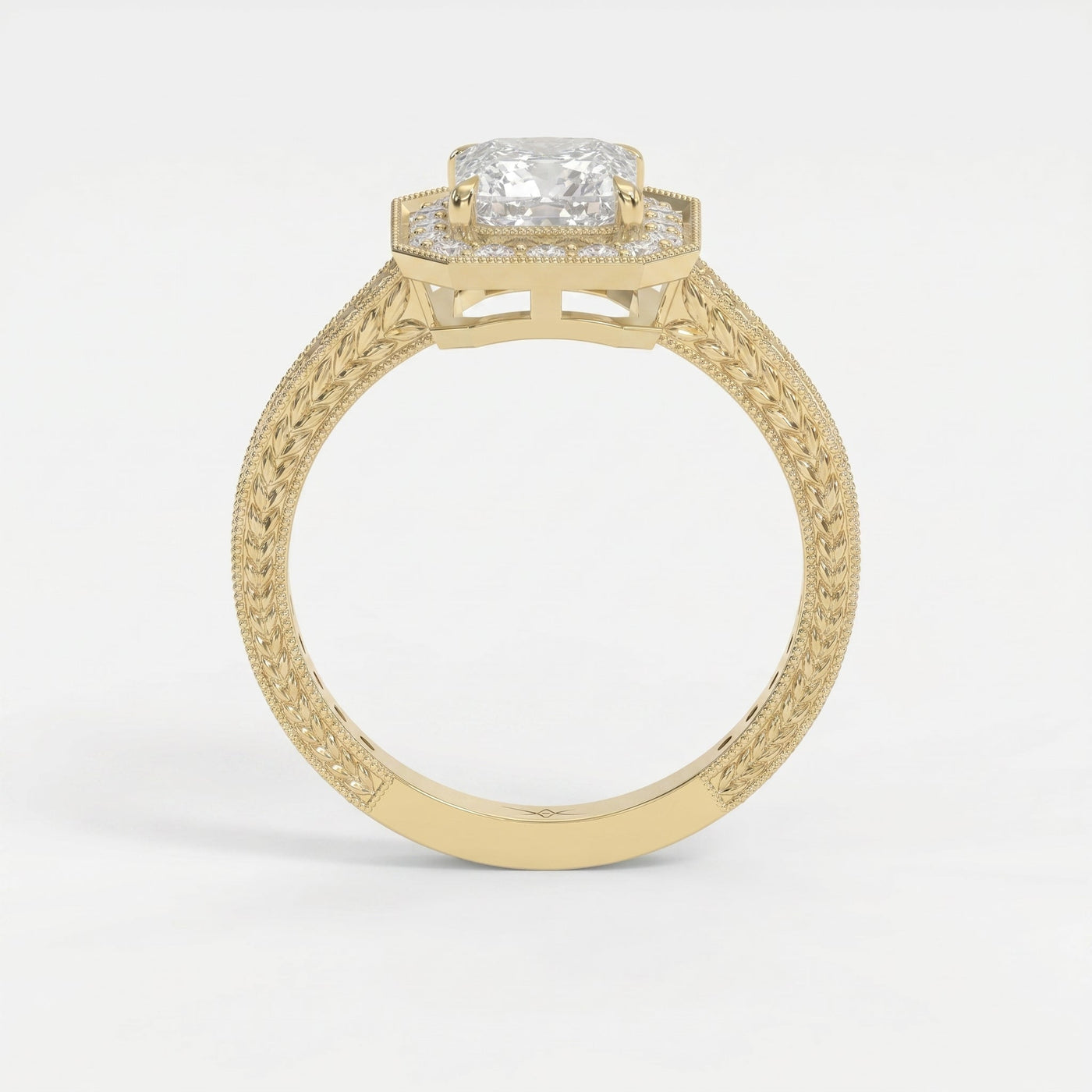Princess Diamond Shape Vintage Ring, view 5