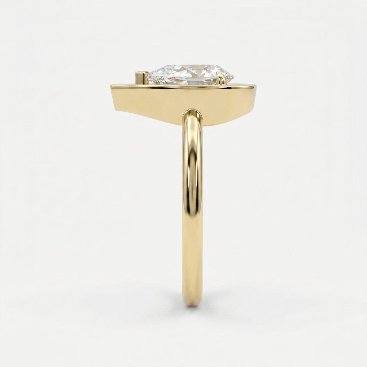 Pear Shape Halo Engagement Ring, view 6