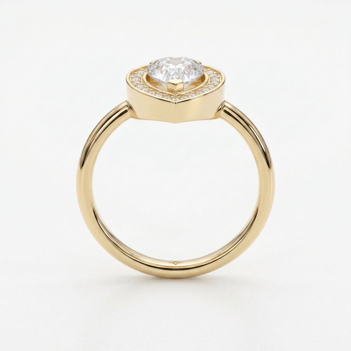 Pear Shape Halo Engagement Ring, view 7
