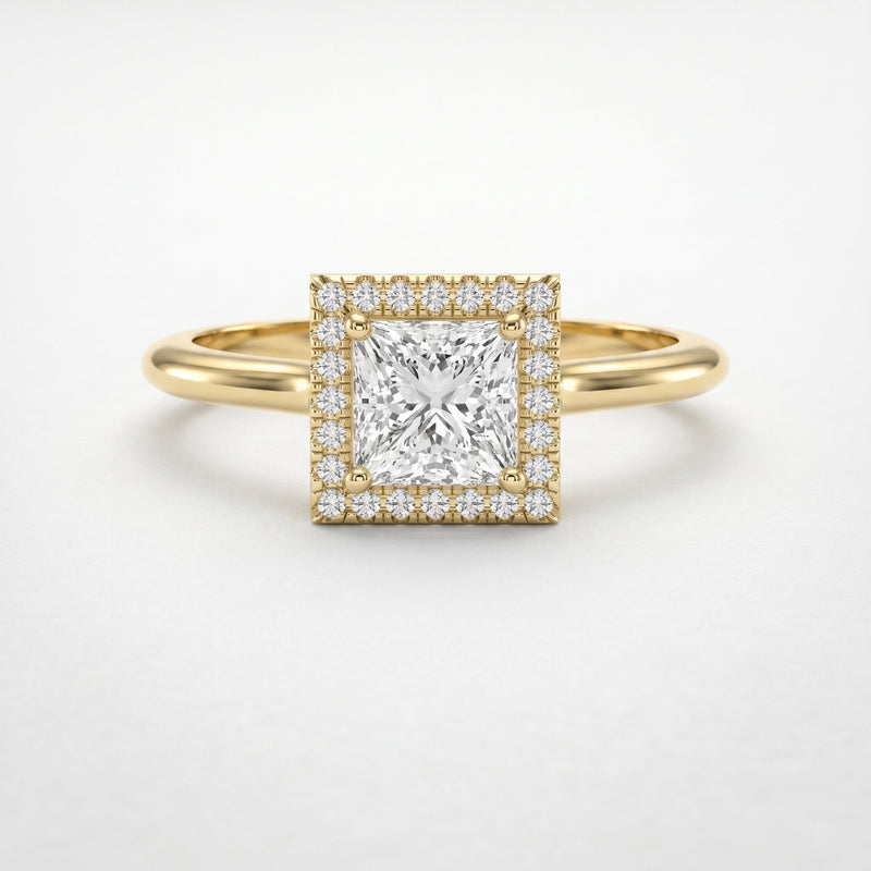 Crown line Princess Ring, view 1