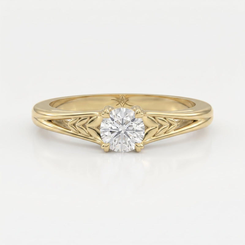 Enchanted Solitaire Design Vintage Ring, view 1