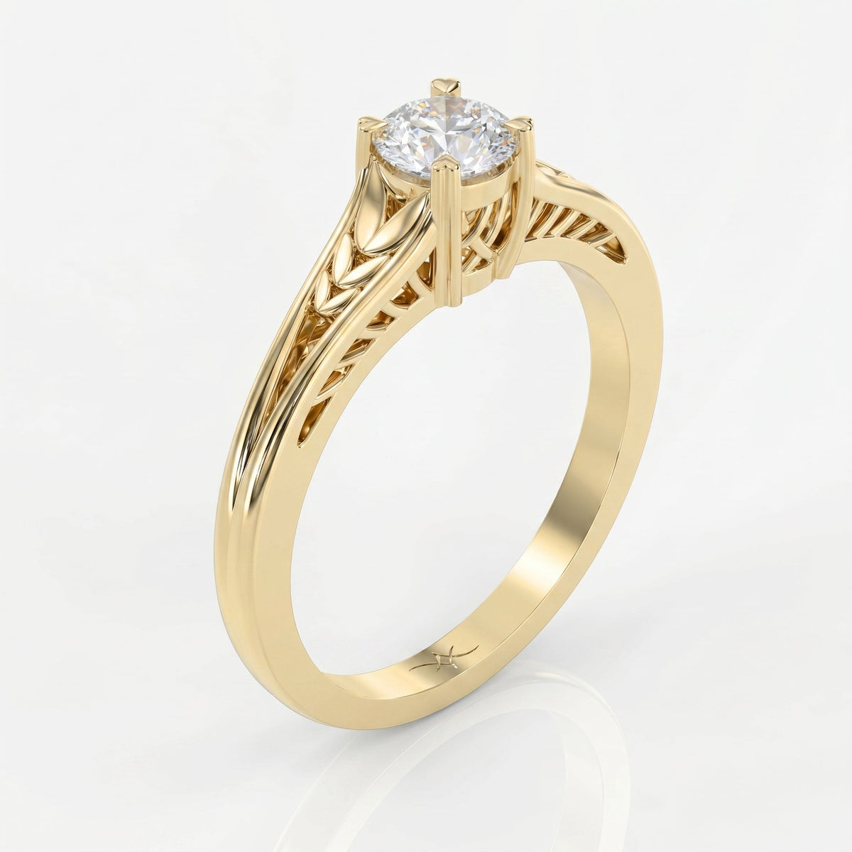 Enchanted Solitaire Design Vintage Ring, view 3