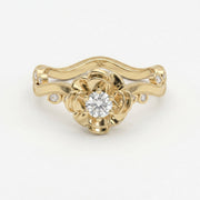 Custom Floral-Inspired Diamond Ring, view 1