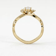 Custom Floral-Inspired Diamond Ring, view 5