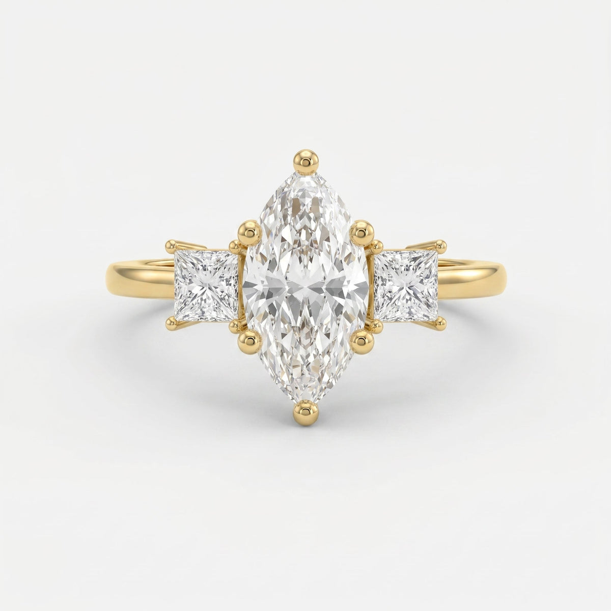 The Prism Three-Stone Marquise, view 1