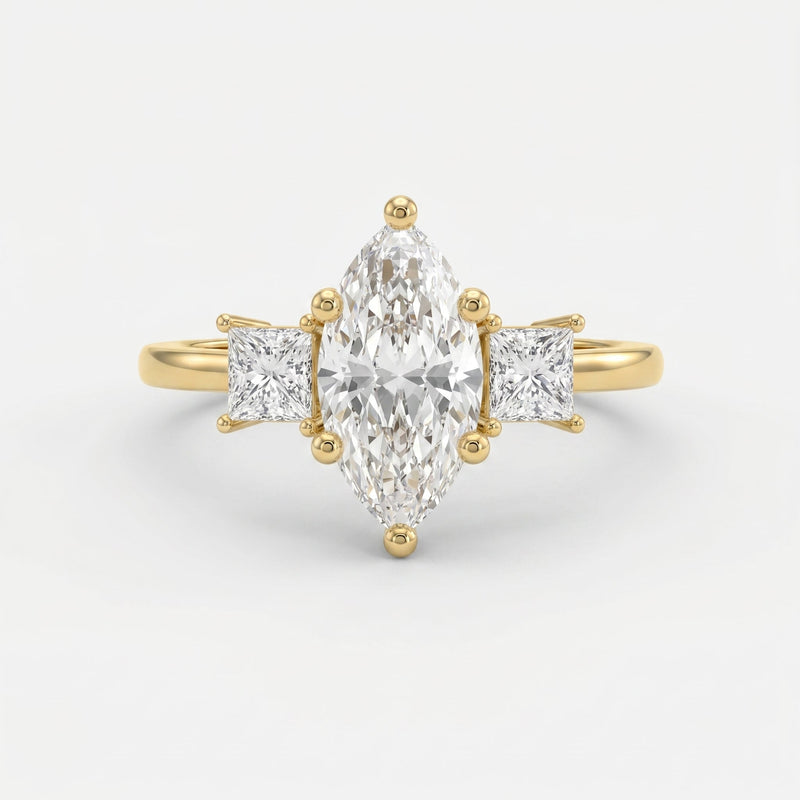 The Prism Three-Stone Marquise, view 1