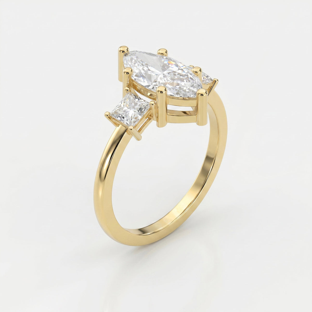 The Prism Three-Stone Marquise, view 5