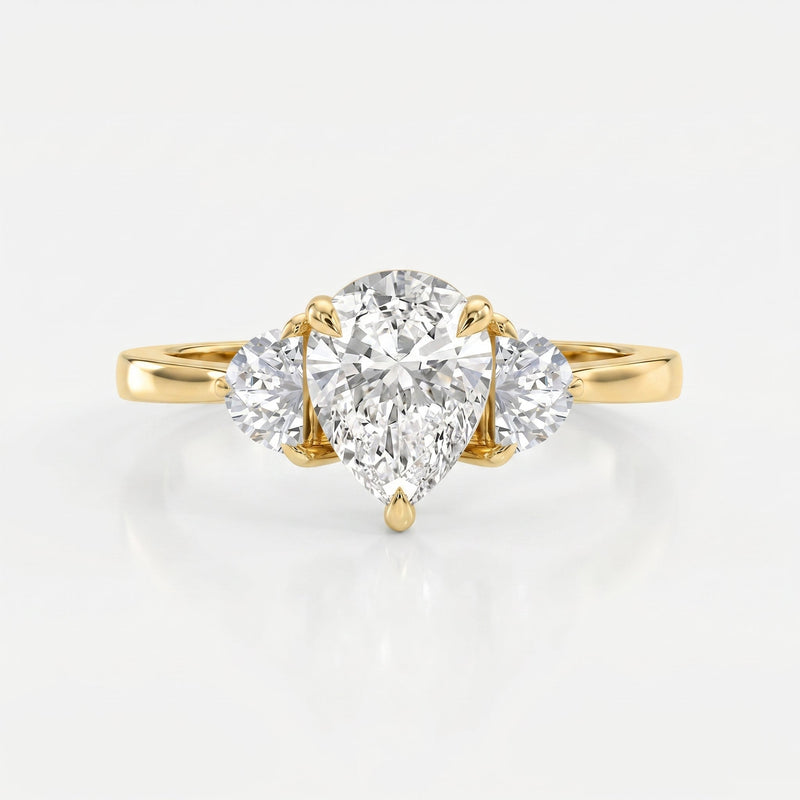 Everlasting Tear Pear Ring, view 1
