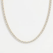 Experience timeless sparkle Round Diamond Tennis Necklace, view 1