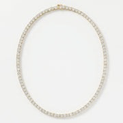 Experience timeless sparkle Round Diamond Tennis Necklace, view 5