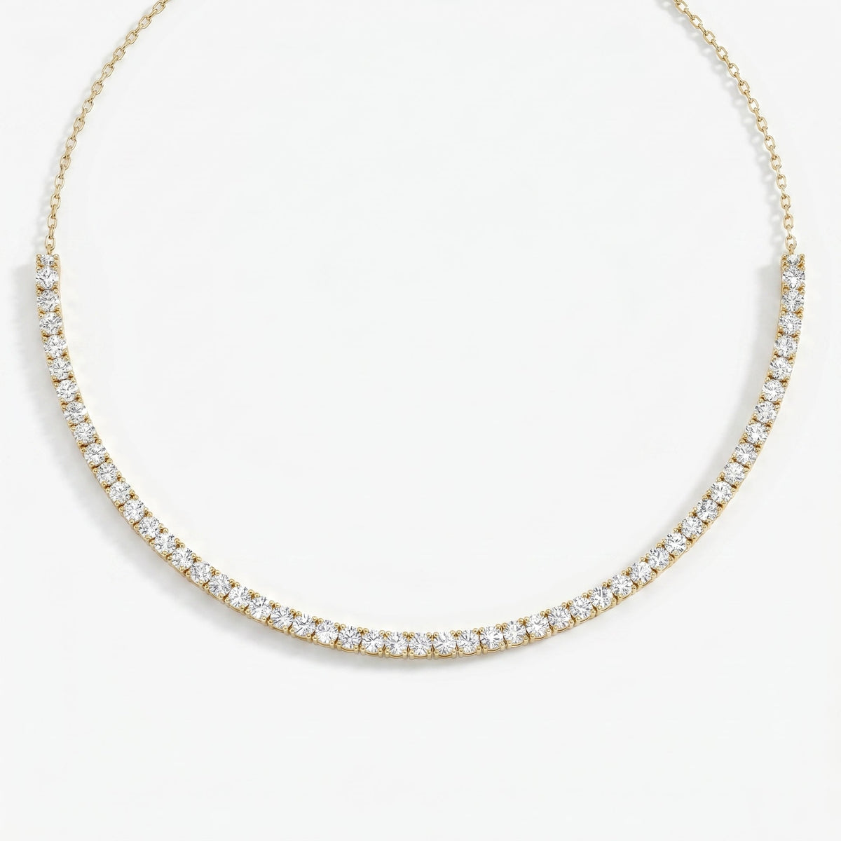 Elegance redefined Round Diamond Tennis Necklace, view 1
