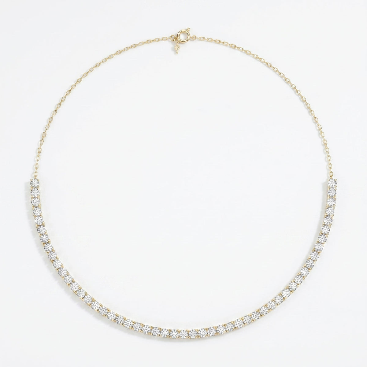 Elegance redefined Round Diamond Tennis Necklace, view 6