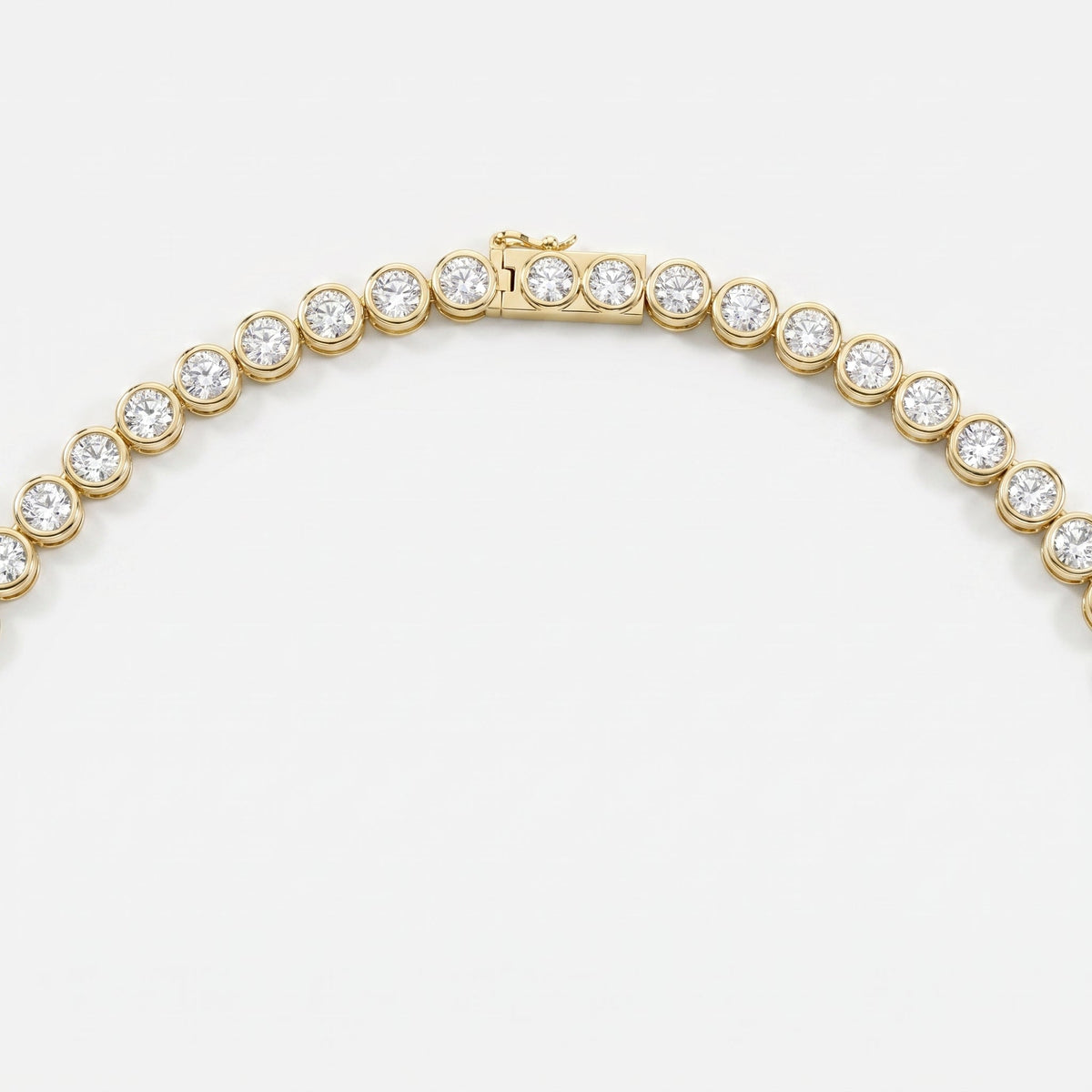 Round Shape Diamond Tennis Necklace, view 6