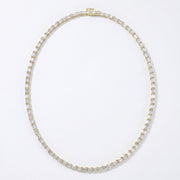 Emerald Cut Diamond Tennis Necklace, view 4