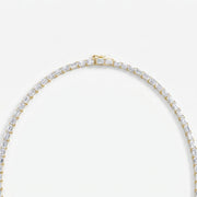 Emerald Cut Diamond Tennis Necklace, view 6