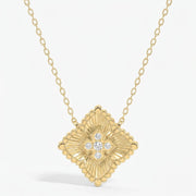 Round Diamond Celeste Floral Diamond Fashion Necklace, view 1
