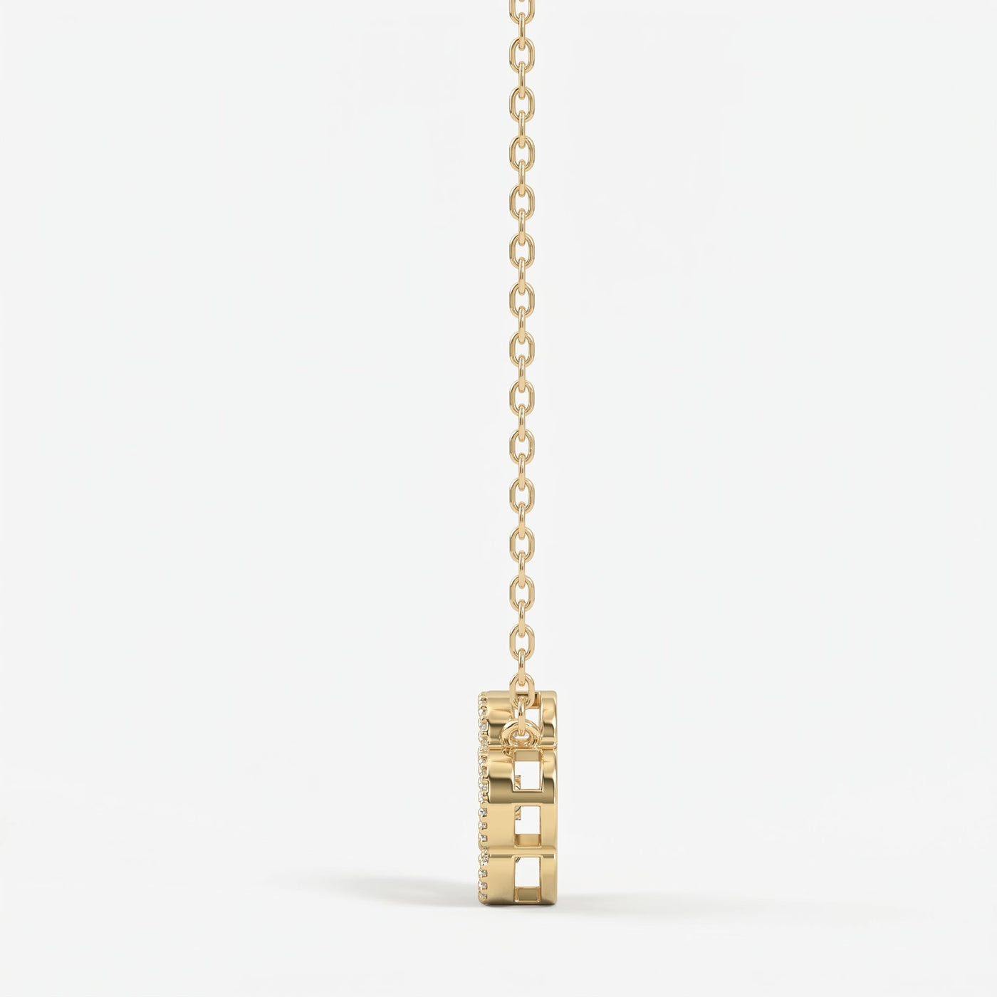 Heritage Clover Diamond Pendant Necklace, view 4