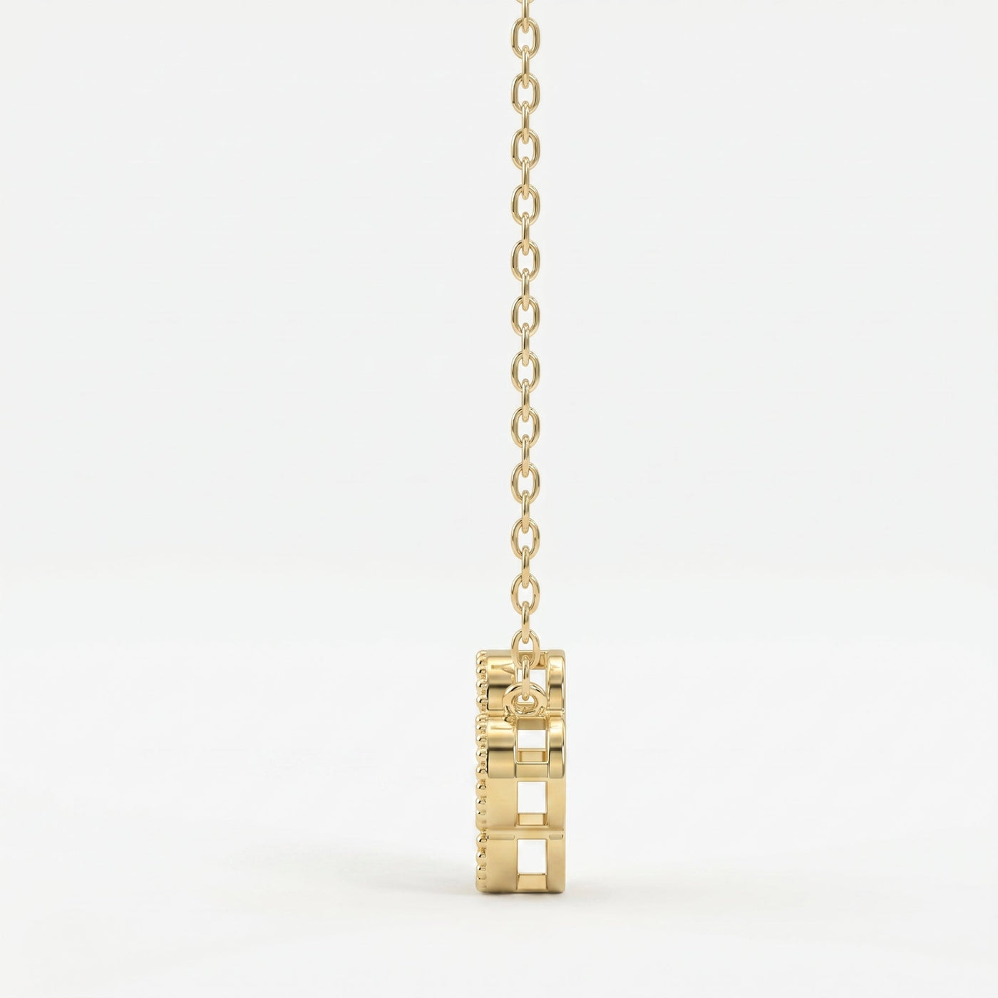 Clover Diamond Heritage Necklace, Pavé Quatrefoil Charm Jewellery, view 4