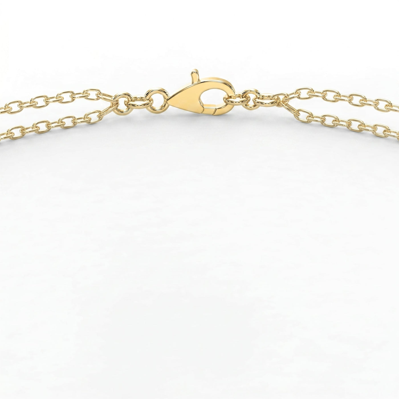 Diamond Bracelet Chain with Emerald Cut Halo Centre, Double Chain Elegant Design, view 6