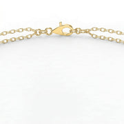 Diamond Bracelet Chain with Emerald Cut Halo Centre, Double Chain Elegant Design, view 6